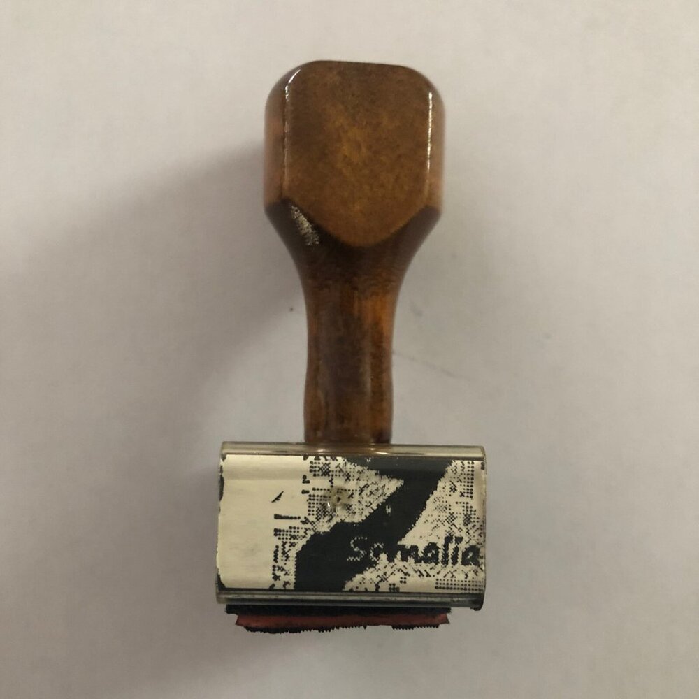 Somalia Country stamp with wooden handle Crafts Office Ink Collectible